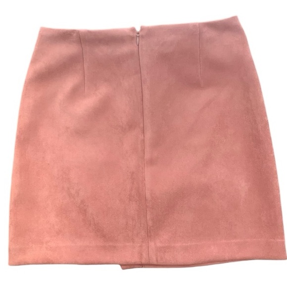LOFT NWOT Faux Suede Microfiber Wrap Bow Tie Mini Lined Skirt size 2 - Picture 9 of 15